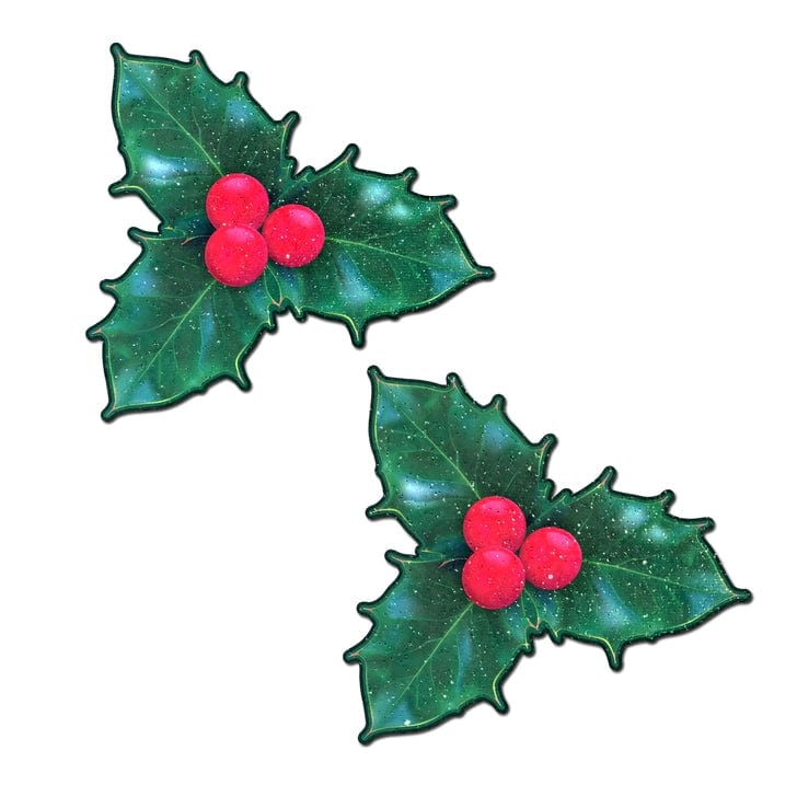 PASTEASE Christmas Winter Holly with Red Berries - Festive Holiday Decor for Home, Office & Gift Giving