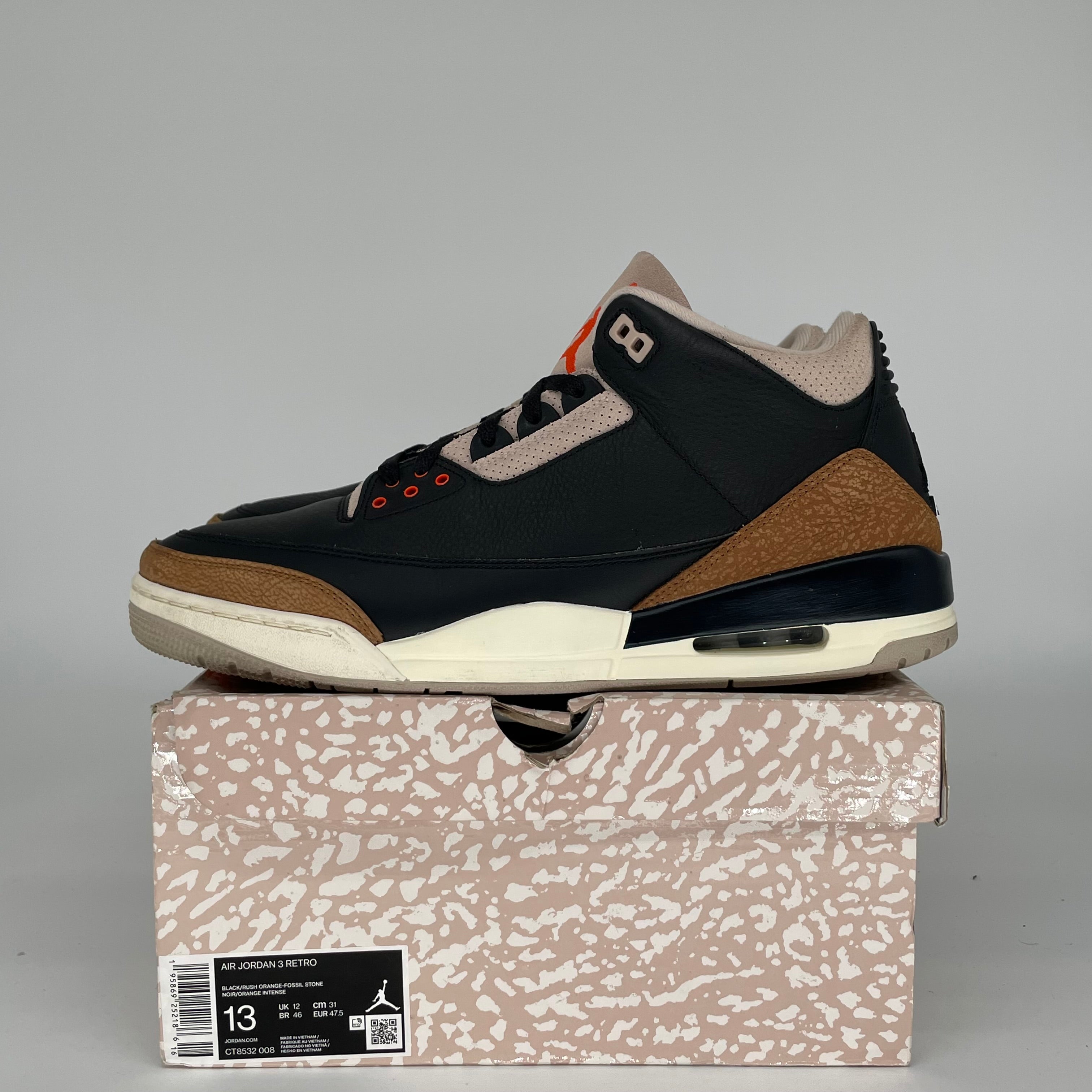 AIR JORDAN 3 DESERT ELEPHANT Men's Basketball Shoes Size 13 (CT8532-008) - Retro Sneakers for Streetwear & Casual Outfits