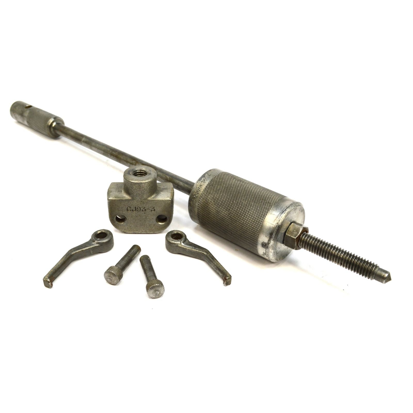 Used SNAP ON COMBINATION SLIDE HAMMER Light Duty PULLER SET #CJ93 1, 2 & 3 - Professional Automotive Repair Tool Kit for Dent Removal, Bearing Extraction, and Body Work