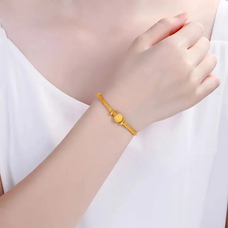 24K Pure Gold Bracelet - 999 Solid Real Gold Bangle with Elegant Butterfly Design | Classic & Trendy Jewelry for Women | Perfect for Gifts, Parties & Special Occasions