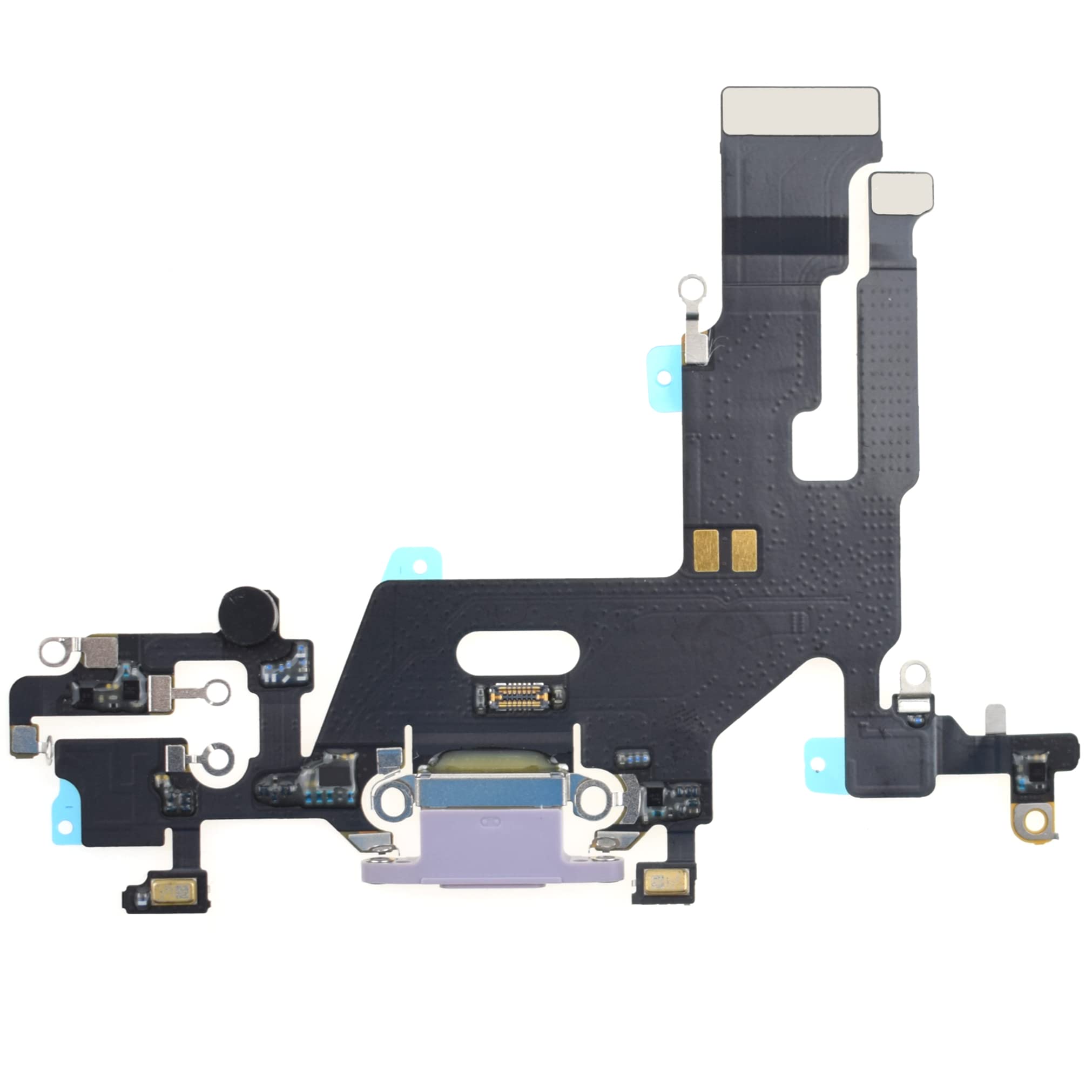 Original iPhone 11 USB Charging Port Flex Cable Replacement with Microphone - USB 2.0 Purple Connector for Fast Charging & Data Sync | Perfect for DIY Phone Repairs & Home Fixes