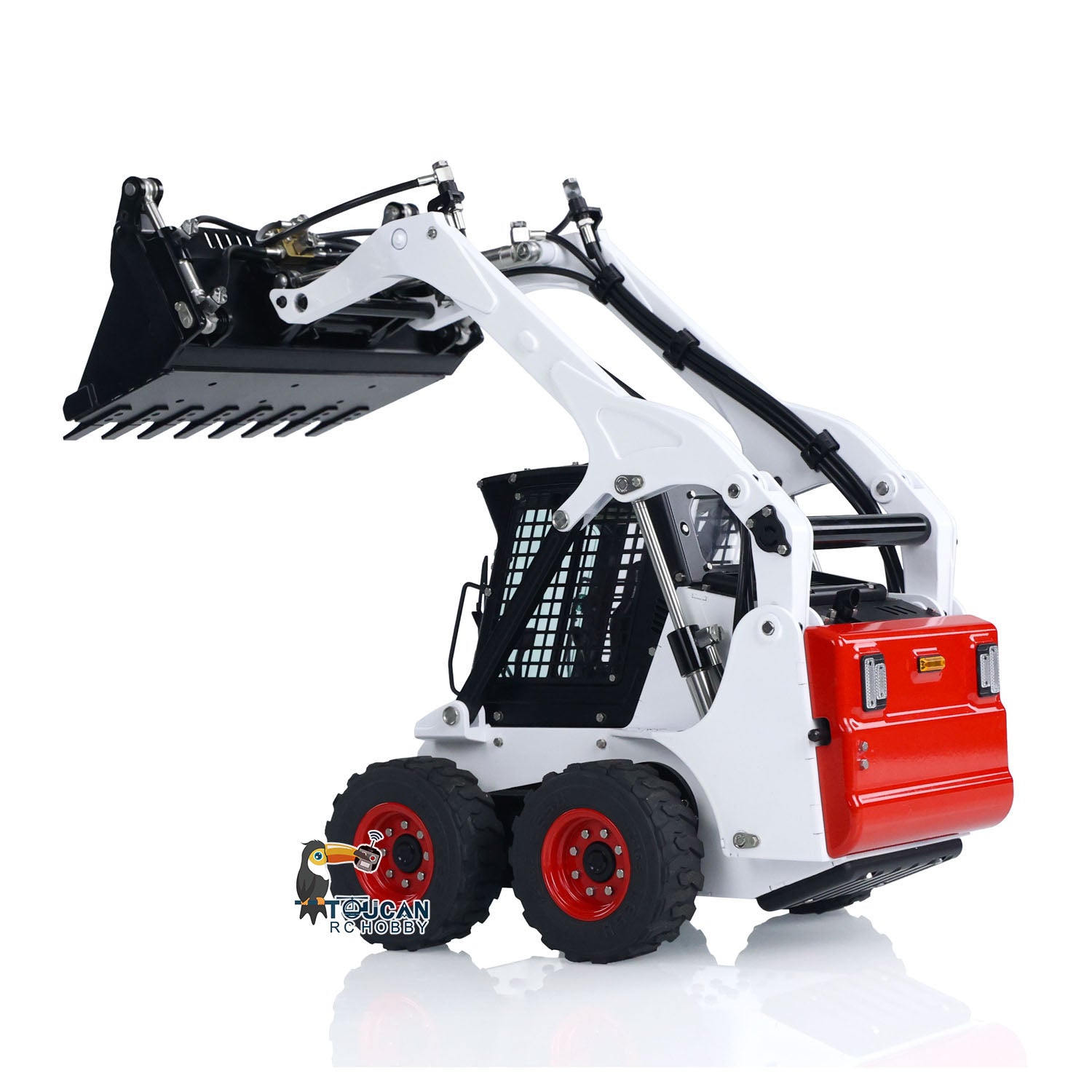 1/14 LESU Metal RC Hydraulic Skid Steer Loader with Sound & Light - DIY Radio Controlled Model Toy for Construction Enthusiasts - Perfect for Indoor/Outdoor Play, Collecting, and STEM Learning
