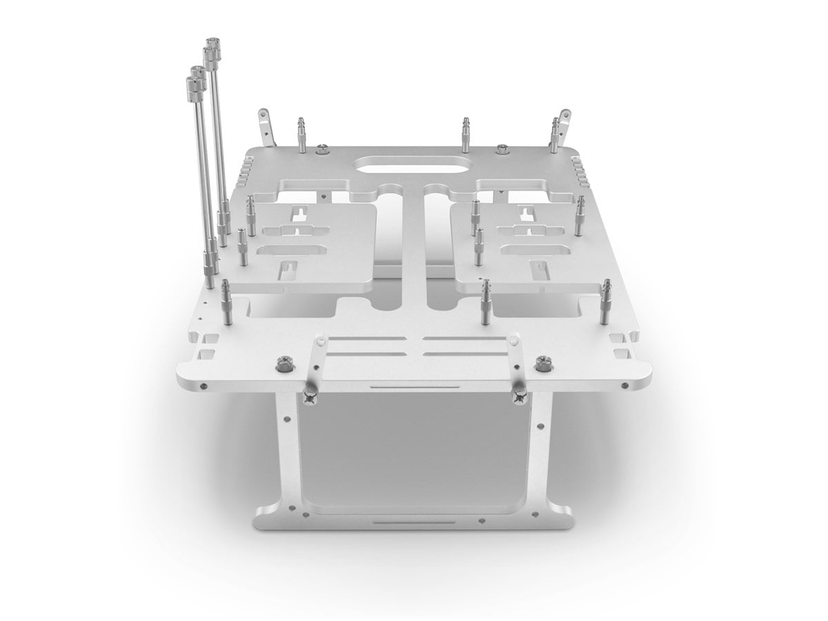 Streacom BC1 V2 Aluminum Benchtable - Black/Silver/Titanium | Compact PC Building Workstation for DIY Computer Assembly & Repair