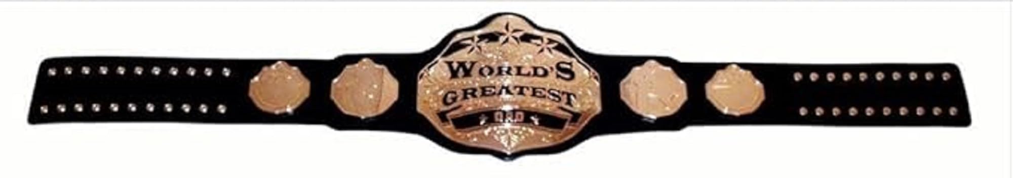 World's Greatest Dad Championship Replica Title Belt - Metallic Side Plates & Adjustable Straps - Perfect for Father's Day Gifts, Birthday Presents & Sports Fan Collectibles