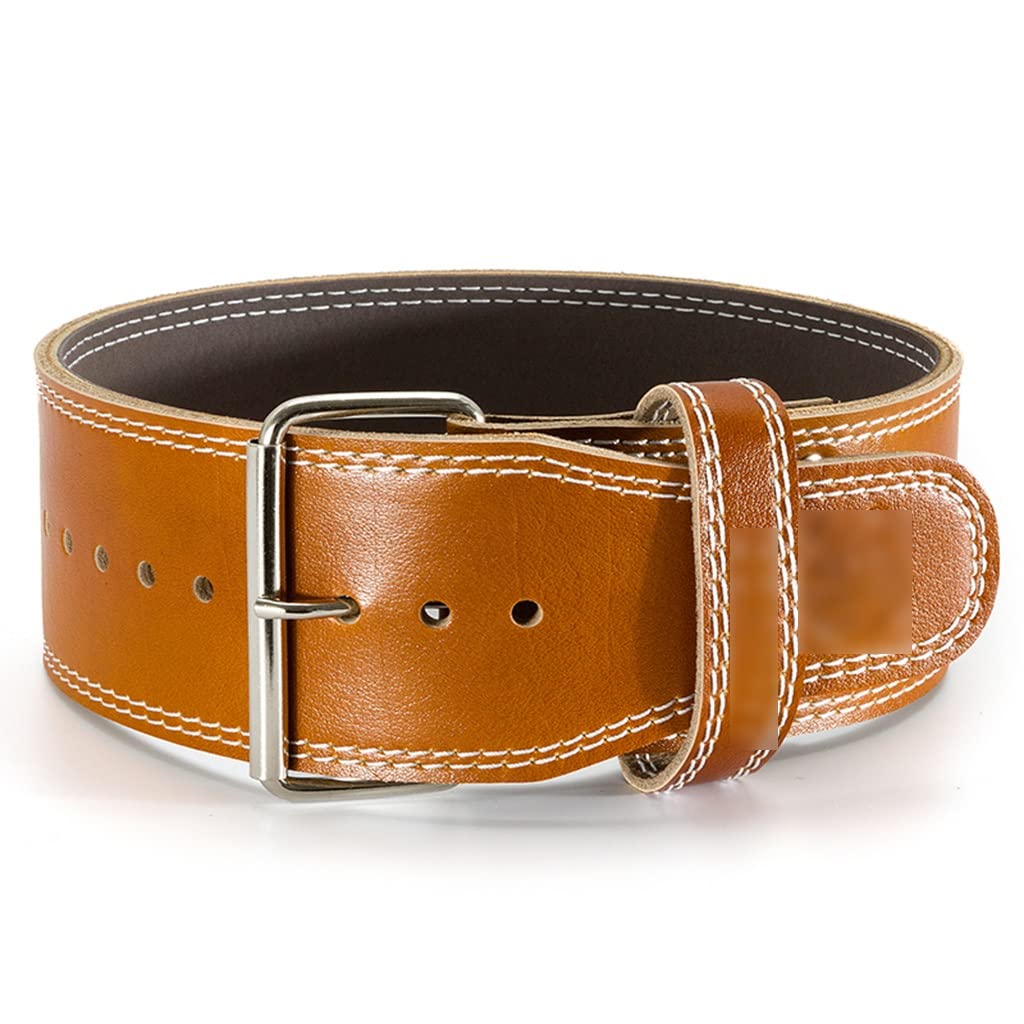 Premium Weightlifting Belt for Strength Training & Squats - Adjustable Waist Support for Gym, Powerlifting & CrossFit - Comfortable & Durable Fitness Belt (Brown, Small) - Ideal for Deadlifts, Weight Training & Workout Support