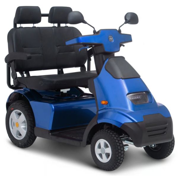 AFIKIM Afiscooter S4 Heavy Duty Mobility Scooter - Dual Seat Electric Scooter for Adults - Ideal for Outdoor & Indoor Use, Shopping, Travel & Daily Commuting