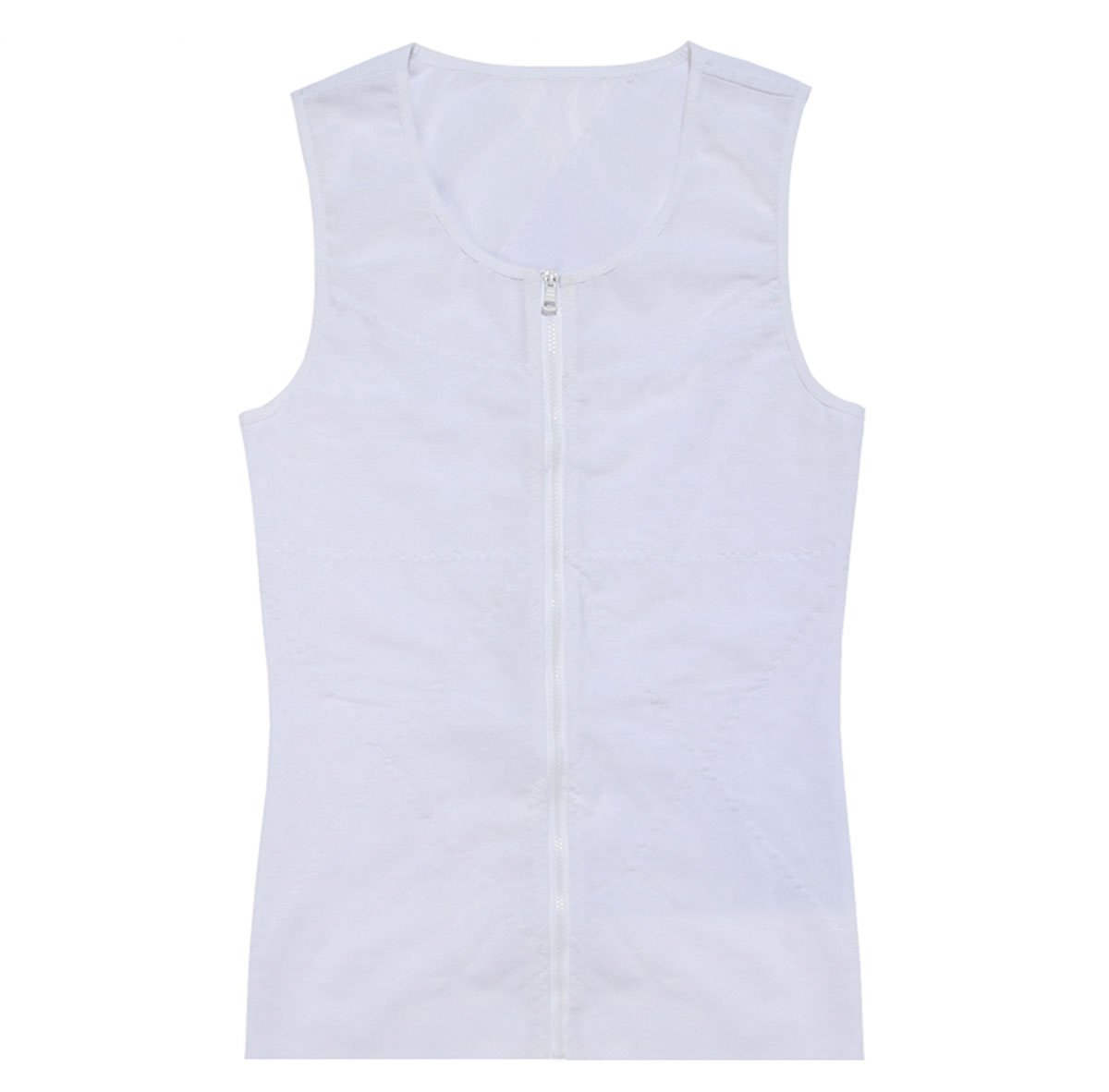 FEOYA Men's Slimming Body Shaper Tank Top with Zipper - Tummy Control Compression Vest Undershirt for Workout & Daily Wear