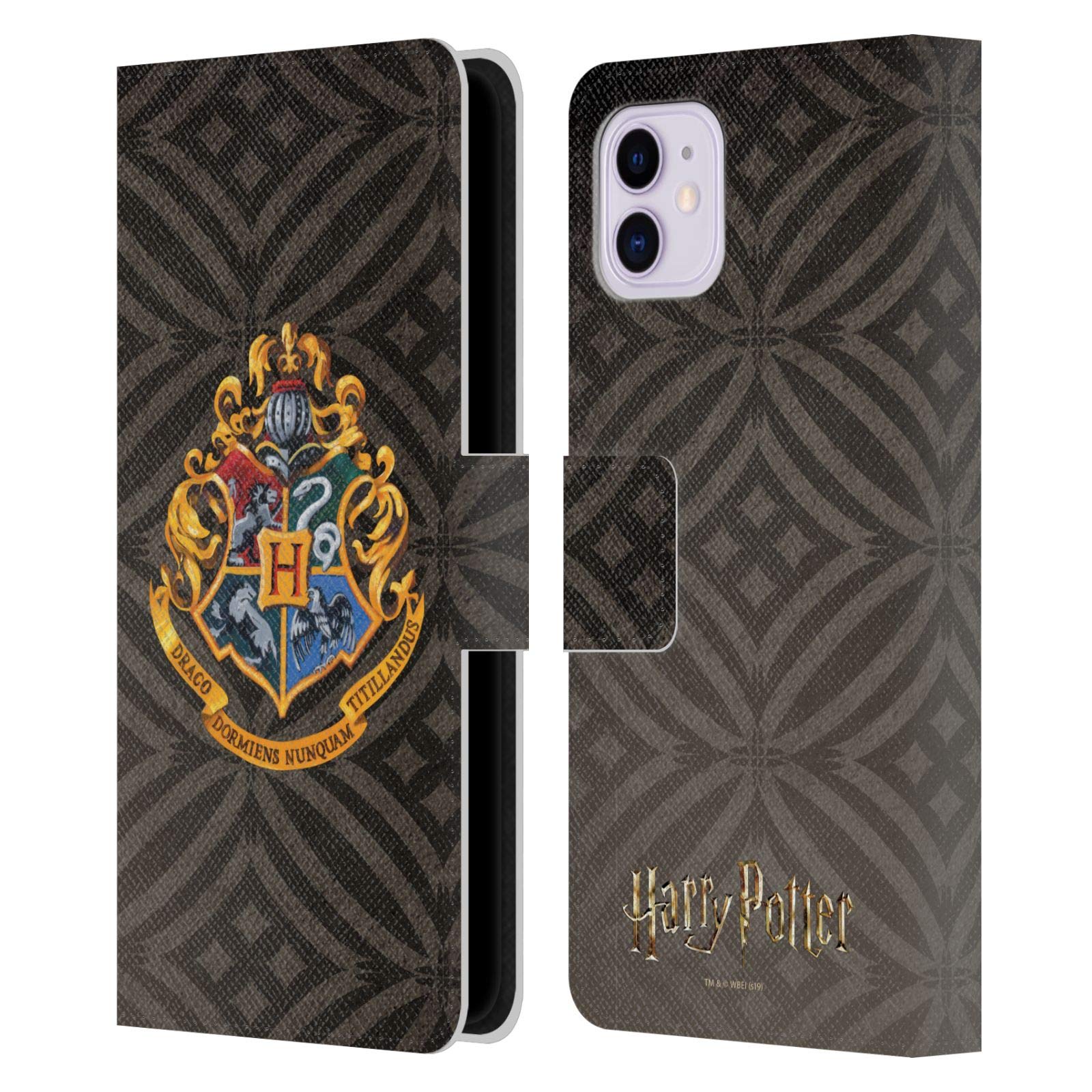 Head Case Designs Harry Potter Hogwarts Crest Prisoner of Azkaban Leather Book Wallet Case for iPhone 11 - Stylish Protective Cover for Fans & Daily Use