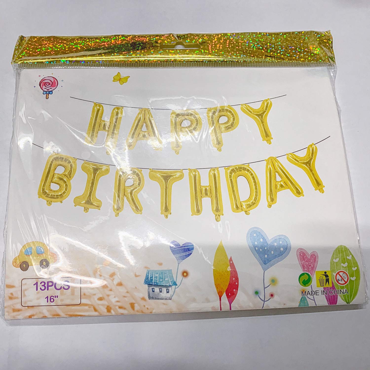 Happy Birthday Balloons - Premium Aluminum Foil Banner Balloons for Birthday Party Decorations | Party Supplies for Indoor & Outdoor Celebrations | Perfect for Birthday Parties, Baby Showers & Anniversary Events
