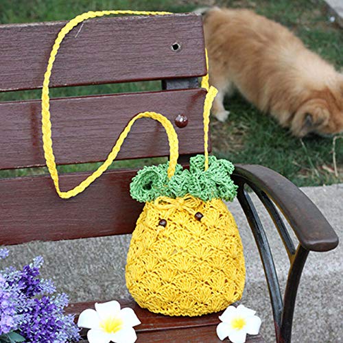 Goclothod Cute Fruit Crossbody Bag - Woven Summer Beach Shoulder Purse for Women | Perfect for Vacation, Travel & Casual Outings