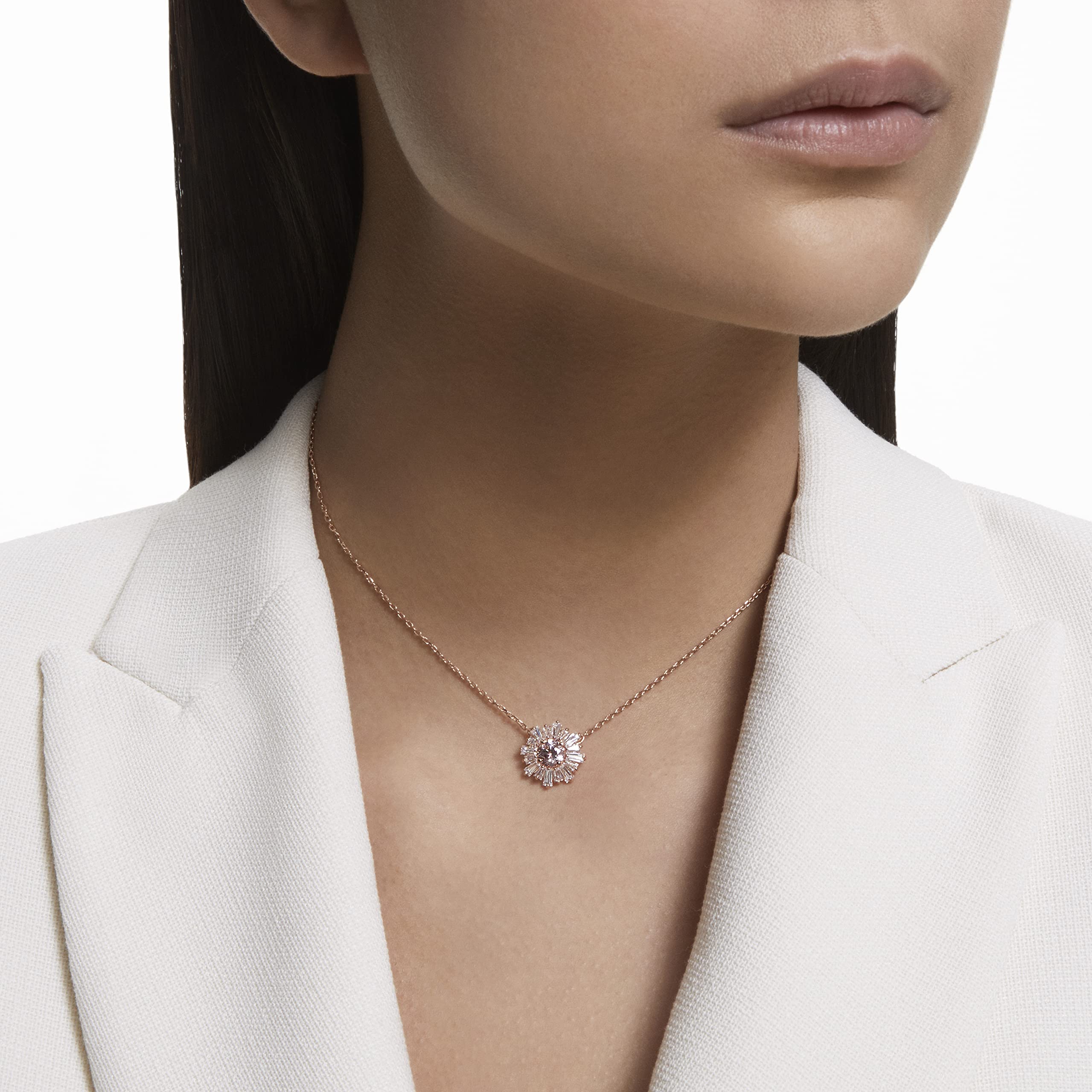 Swarovski Pink Crystal Jewelry - Rose Gold Tone for Elegant Occasions