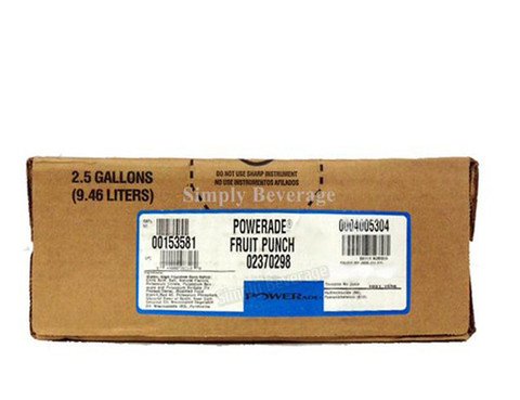 Powerade Fruit Punch Syrup 2.5 Gallon BIB (Bag in Box) - Compatible with SodaStream & Beverage Dispensers - Perfect for Home, Office & Commercial Use