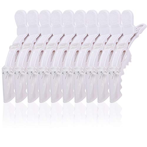 Professional Salon Clamp Hair Clips - Styling Tools for Hairdressing, DIY Hair Accessories & Salon Supplies - Perfect for Women's Hair Styling & Home Use (White) - Great for Salons, Home Hair Care & DIY Styling