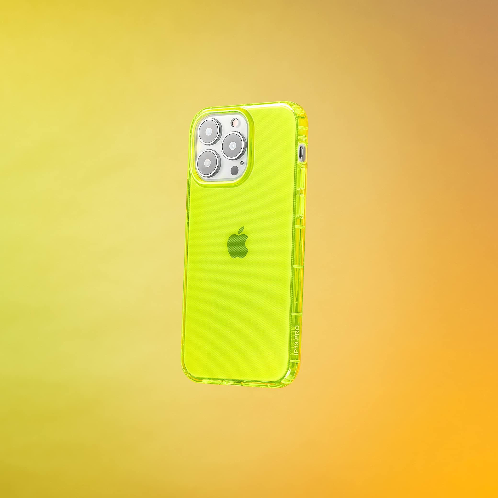 SteepLab Neon Highlighter Grip Case for iPhone 13 Pro - Shockproof Jelly Phone Cover with Protective Air Cushion Technology, Vibrant Yellow - Perfect for Gym, Outdoor Activities & Everyday Protection