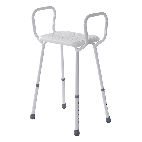 Evekare Adjustable Freestanding Bath Shower Seat for Elderly & Disabled - Non-Slip Shower Bench with Backrest for Safe Bathing & Showering at Home