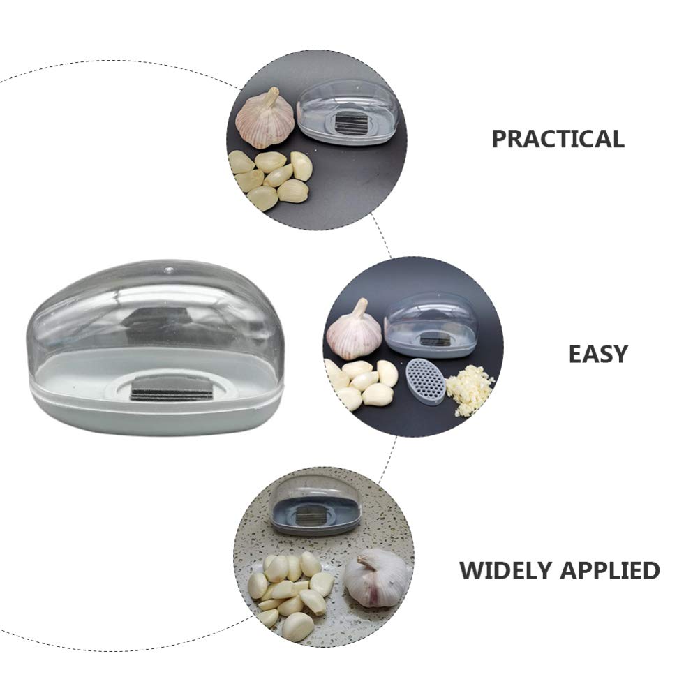 Hemoton Stainless Steel Garlic Press - Heavy Duty Garlic Mincer & Crusher for Kitchen - Easy Clean Garlic Grinder for Cooking, Salad, Pasta & More - Perfect Kitchen Gadget & Household Food Processor