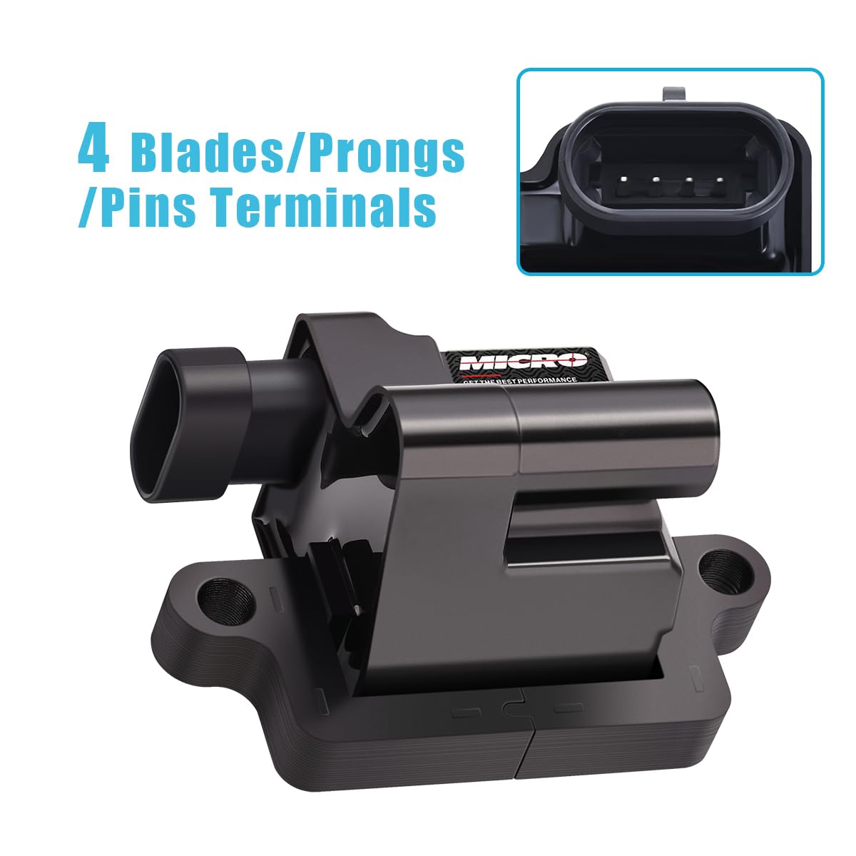 8-Piece Square Ignition Coil Pack Set - Compatible with Cadillac, Chevy, GMC (Escalade, Avalanche, Silverado, Suburban, Tahoe, Savanna, Sierra, Yukon) - Fits 4.8L 5.3L 6.0L 8.1L Engines - Direct Replacement for C1208 UF271 - Perfect for Engine Performance & Tune-Up