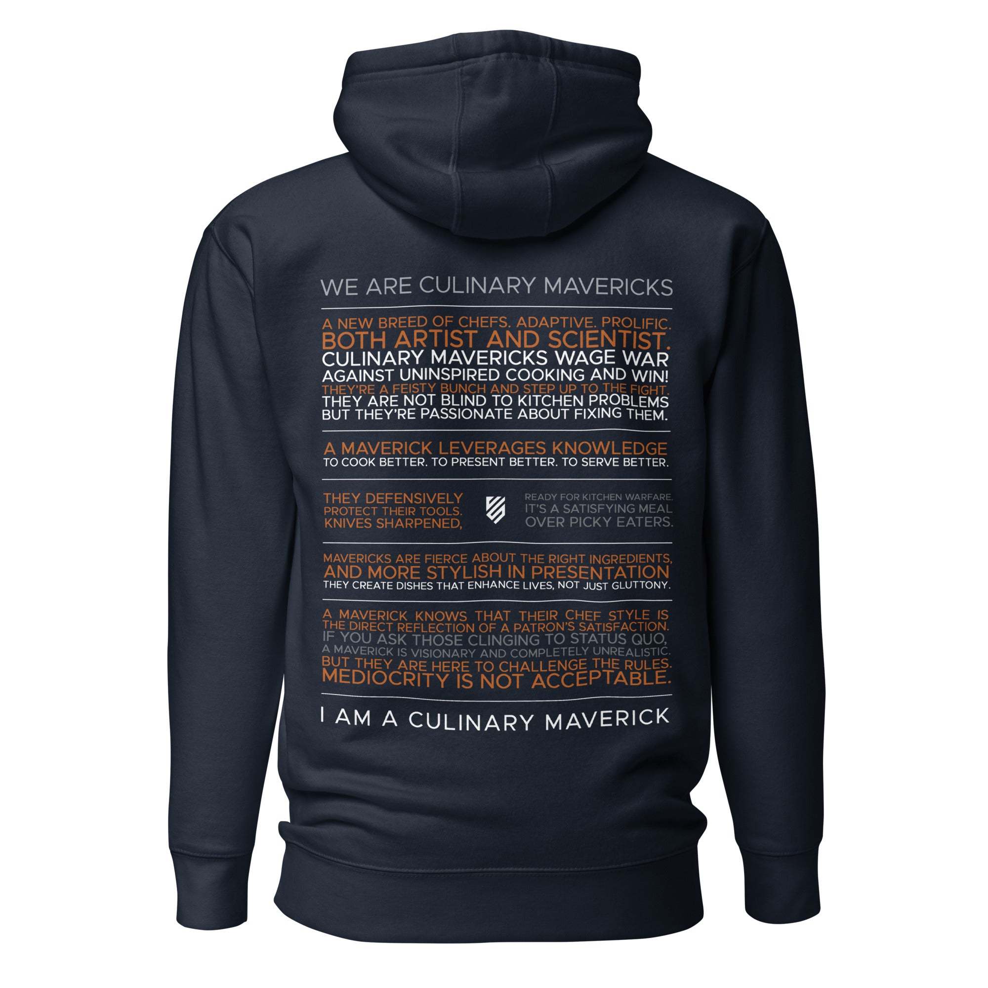 Culinary Maverick Manifesto Hoodie - Stylish & Comfortable Unisex Pullover for Chefs, Foodies & Cooking Enthusiasts | Perfect for Kitchens, Culinary Schools & Casual Wear