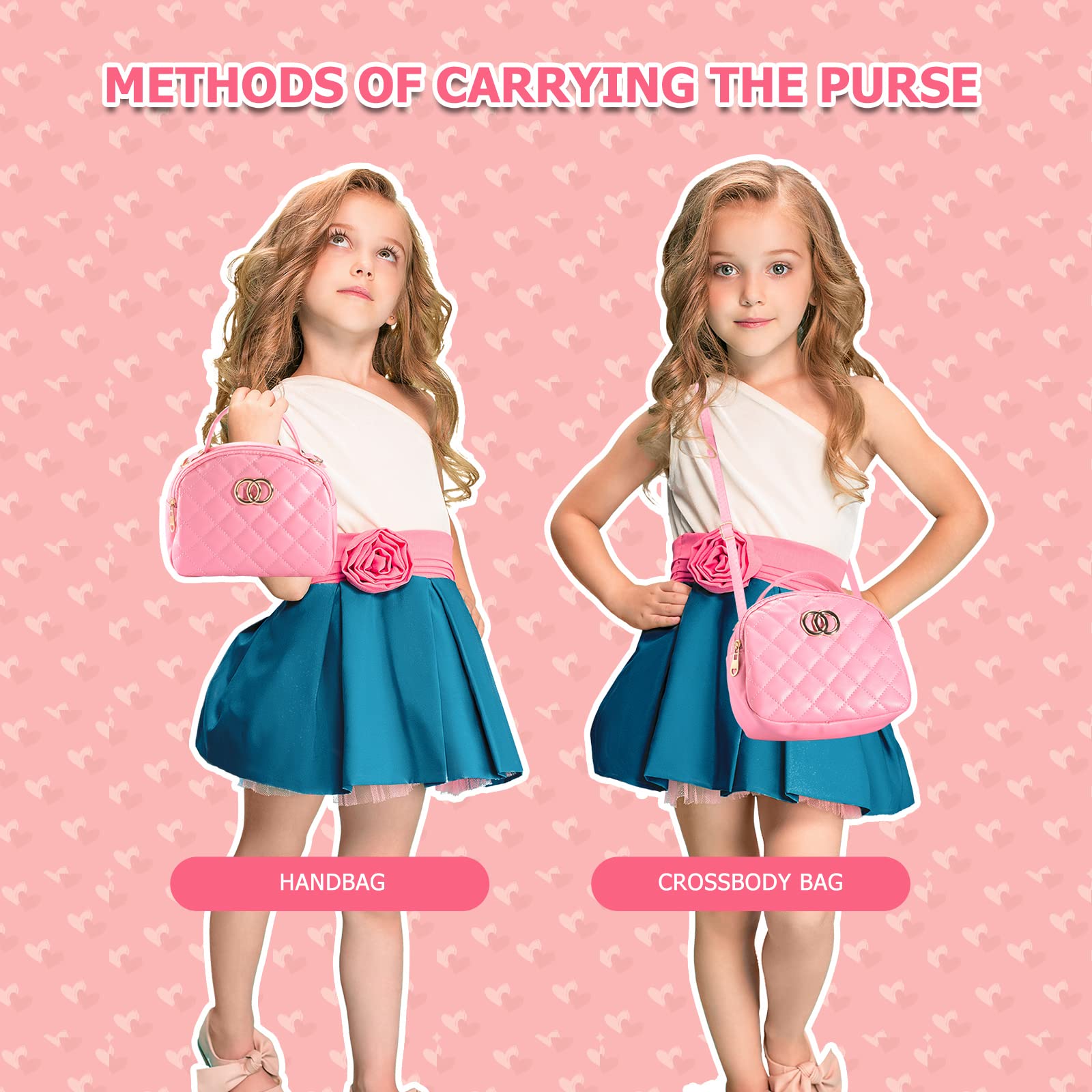 Adorable Little Girls Purse Set - Cute Toddler Handbag with Accessories for 3-6 Year Olds | Pretend Play Toy for Dress Up & Princess Role Play | Perfect Birthday Gift & Valentines Present for Kids | Ideal for Tea Parties, Playdates & Dress-Up Games