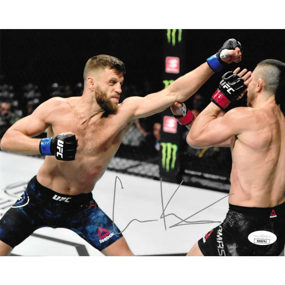 Calvin Kattar Autographed 8x10 Photo with JSA COA - UFC Boston Finisher Signed MMA Collectible - Perfect for Sports Memorabilia Displays & Fan Collections