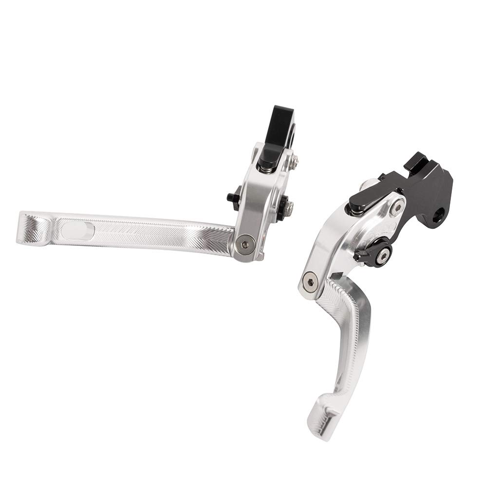 Yamaha YZF R3 2015-2018 & MT03 2015-2018 3D Aluminum Motorcycle Brake Clutch Handle Lever (Silver) - High-Performance Upgrade for Smooth Riding and Enhanced Control