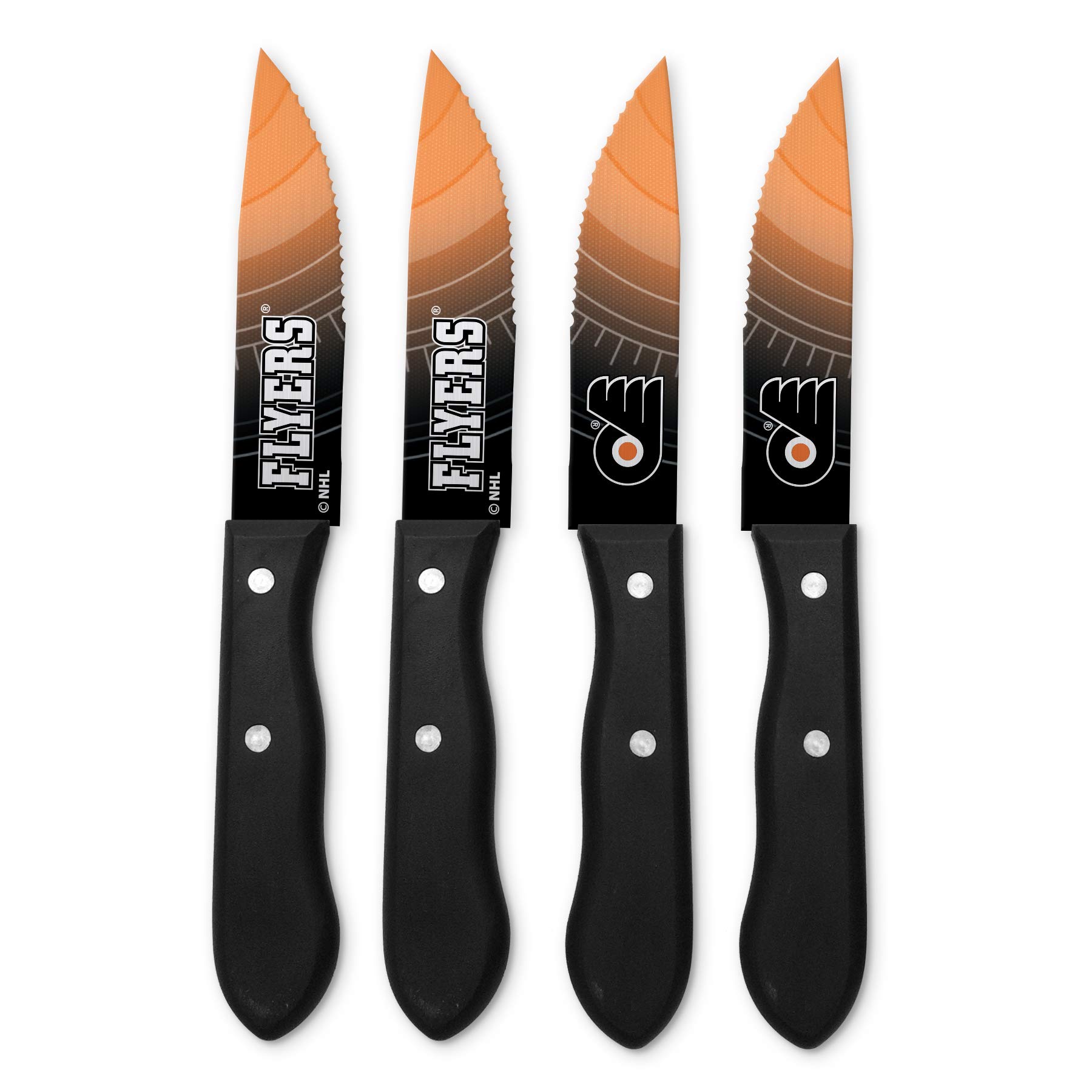 Premium NHL Themed Steak Knives Set - Unisex Stainless Steel Steak Knives for Meat Cutting - Perfect for Game Day BBQs, Sports Parties & NHL Fan Gifts