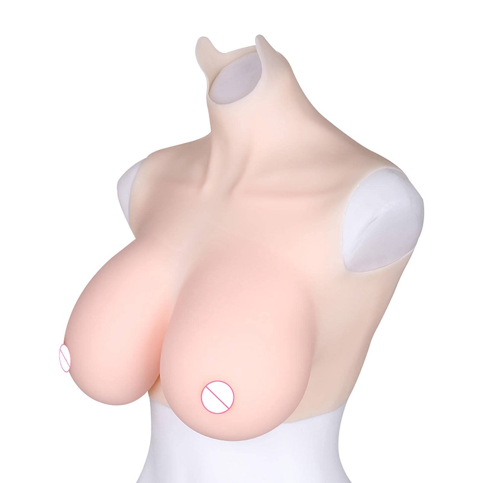 Realistic Silicone Breastplate for Crossdressers - A/B/C/D/E/F/G/H Cup Natural Touch Breast Forms - Perfect for Drag Queens, Cosplay & Gender Transformation (Great for Stage Performances & Costume Parties)