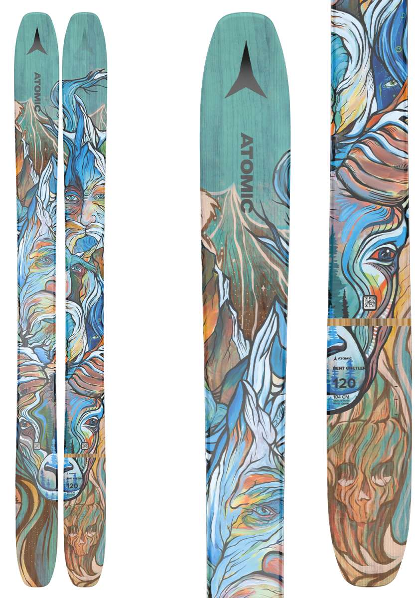 Atomic Bent Chetler 120 Flat Ski 2021-2022 | All-Mountain Freeride Powder Skis for Men & Women | Perfect for Deep Snow, Backcountry & Off-Piste Adventures