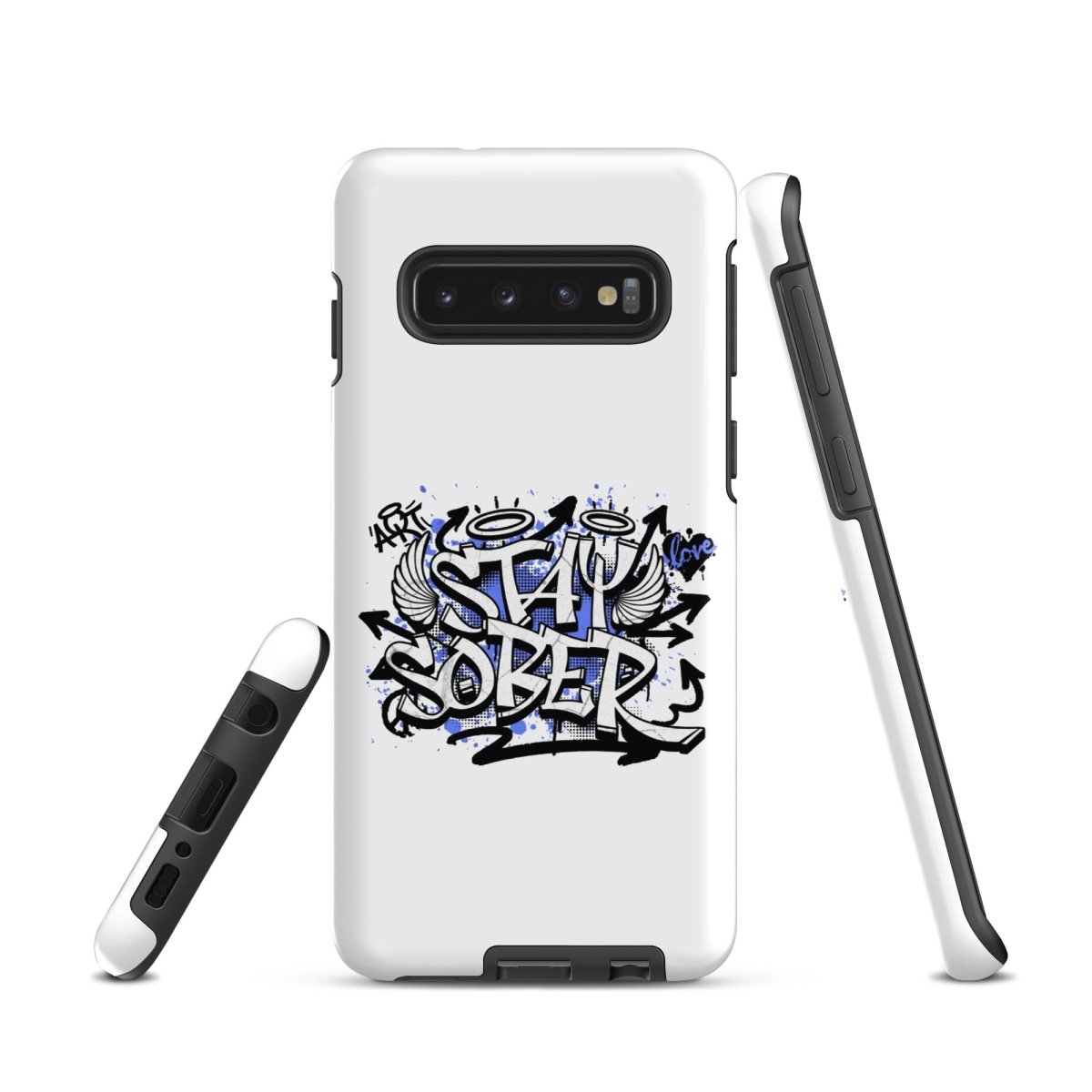 Stay Sober Graffiti Samsung Phone Case - Trendy Protective Cover for Galaxy S21/S20/Note 20 - Perfect for Nightlife, Concerts & Urban Fashion