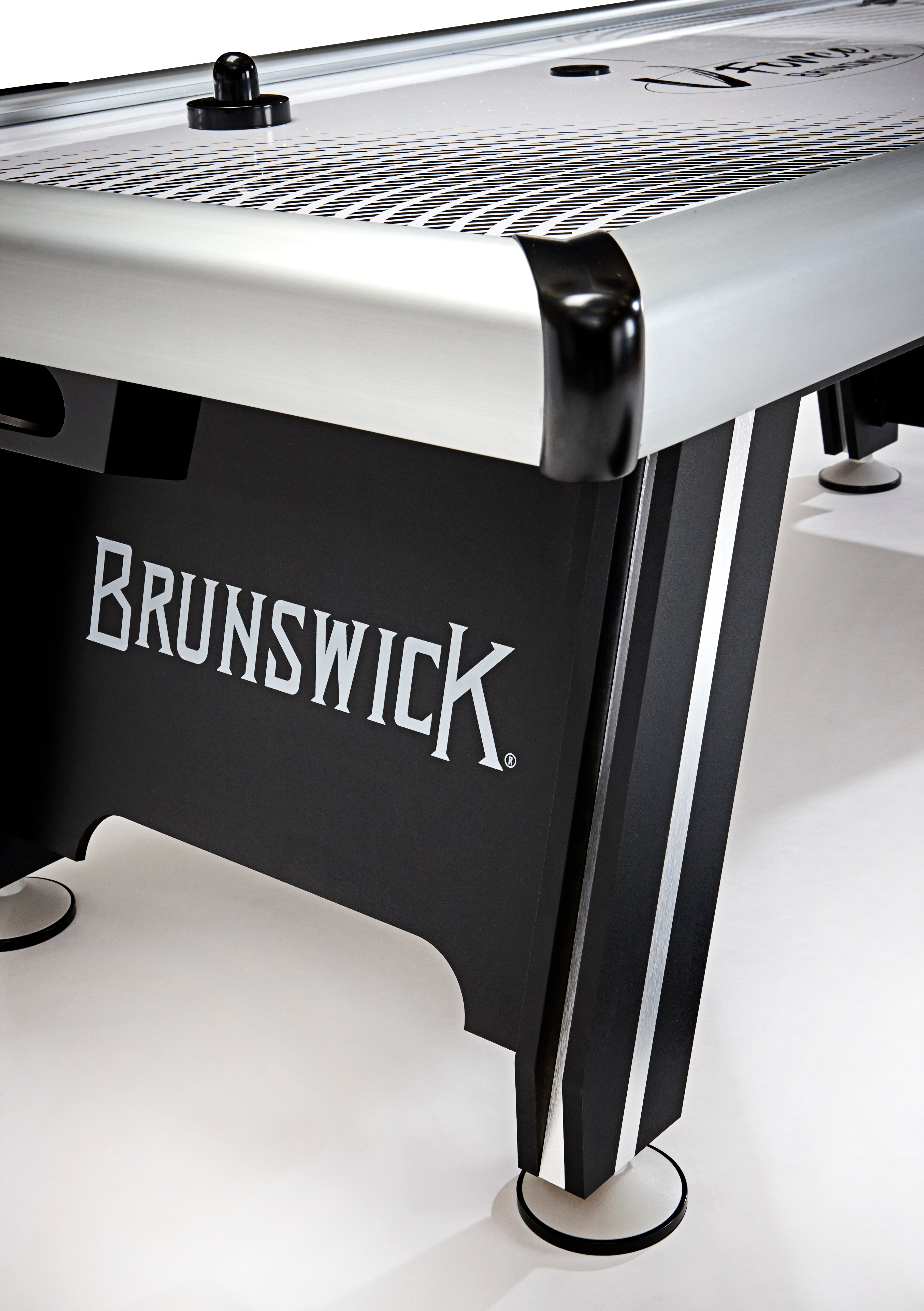 Brunswick 7' V Force 2.0 Air Hockey Table - Professional Home Arcade Game for Family Fun & Game Room Entertainment
