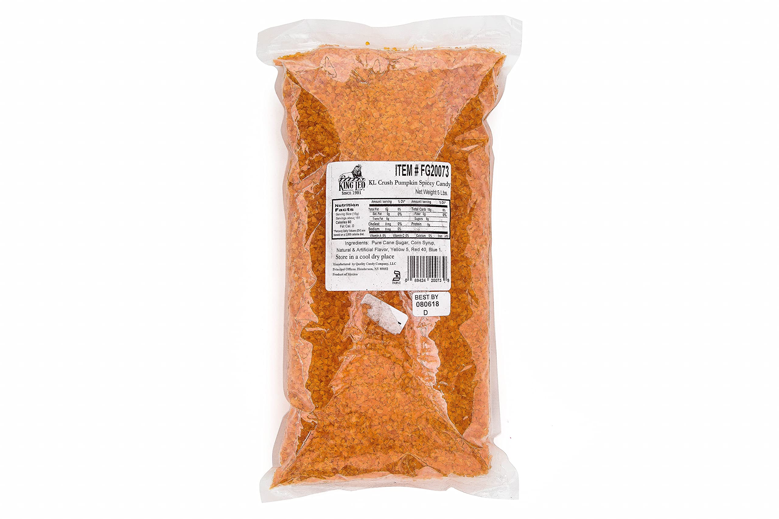 Gilliam Crushed Candy - Pumpkin Spice Flavor - 5 Pound Bulk Bag for Baking, Desserts & Coffee Toppings - Perfect for Fall Treats, Holiday Baking & DIY Candy Crafts
