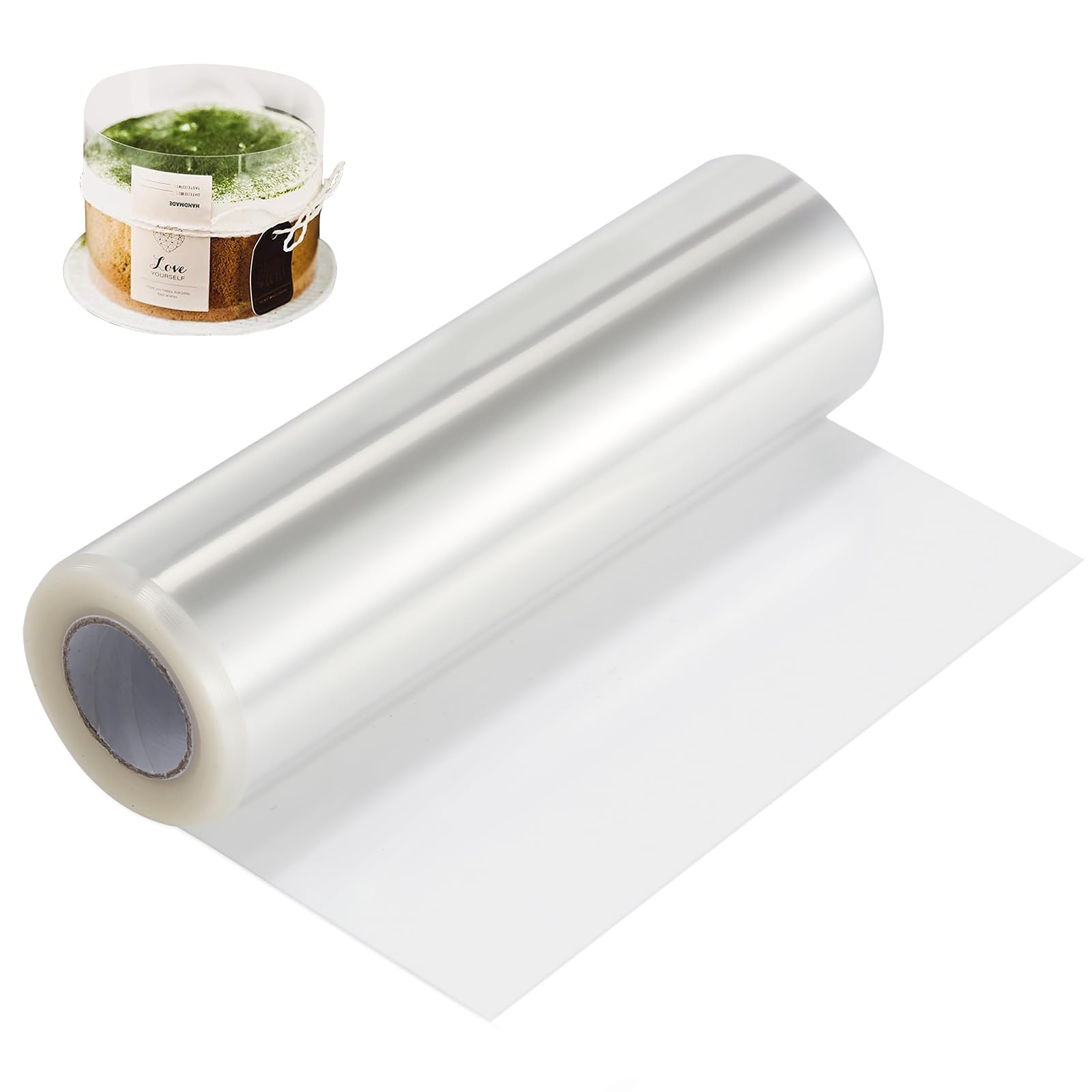 6 x 394 Inch Transparent Acetate Cake Collars - Baking Sheets for Frosting, Chocolate Desserts & Cake Decorating - Perfect for Professional Chefs & Home Bakers - DIY Icing, Crafting & Dessert Presentation