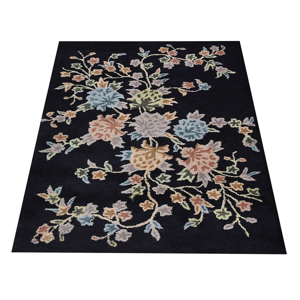 Luxury Rosebud Hand Tufted Wool Area Rug - Soft Floral Design for Living Room, Bedroom & Nursery Decor | Non-Slip Backing