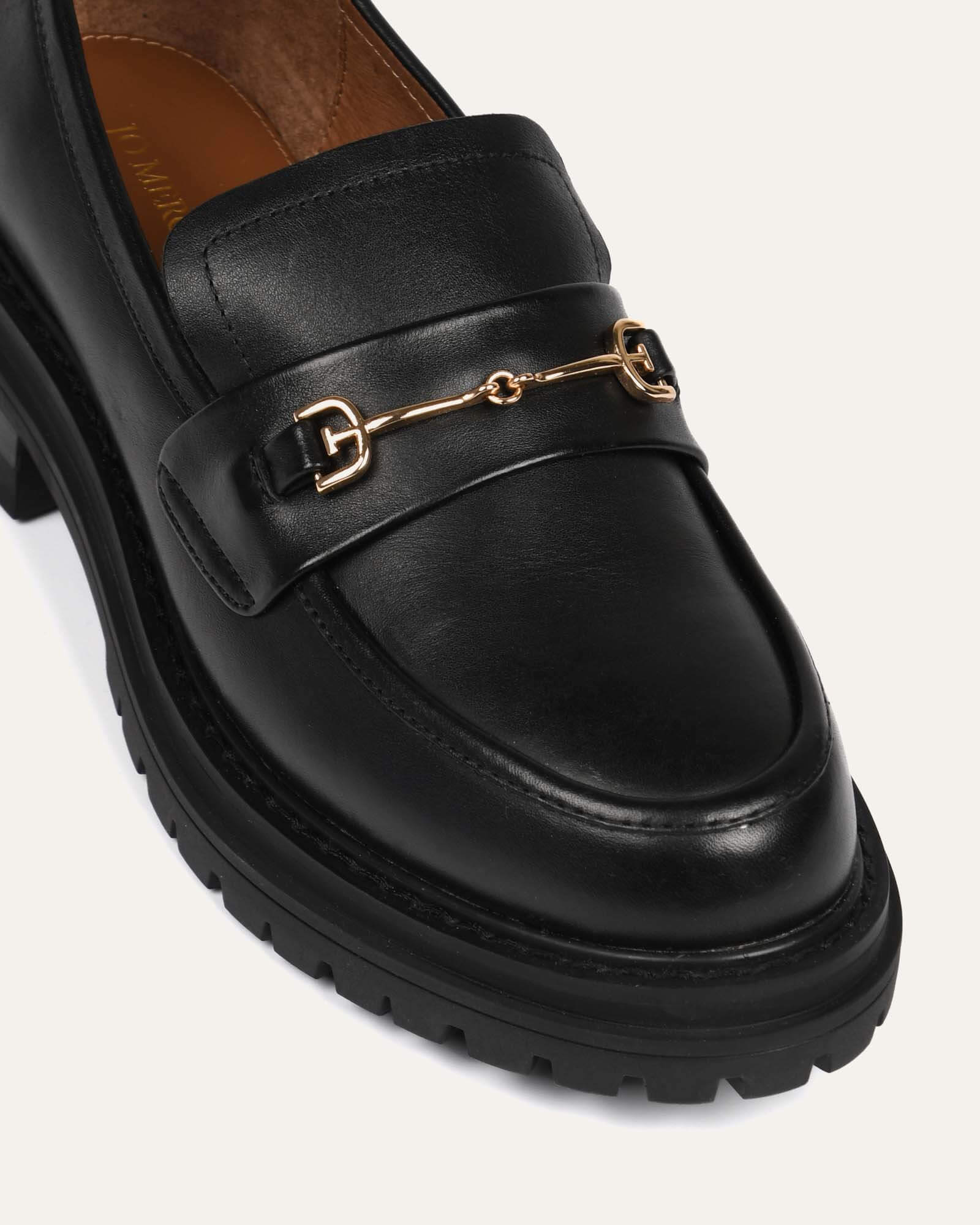 Brixton Black Leather Loafers for Men - Comfortable & Stylish Slip-On Shoes for Casual Wear, Office & Travel