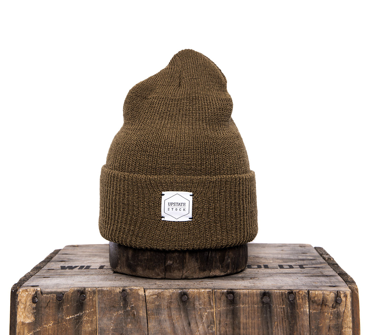 Upstate Stock 100% Wool Watch Cap - Coyote Brown Beanie for Men & Women | Warm Winter Hat for Outdoor Activities, Hiking, and Cold Weather Protection