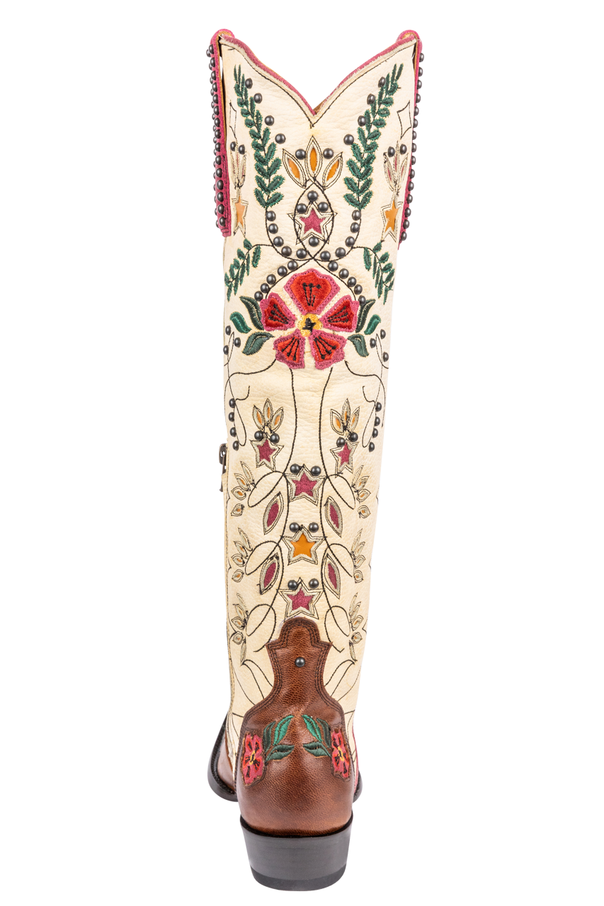 Old Gringo Full Bloom Cowgirl Boots in Cream - Stylish Western Boots for Women | Perfect for Rodeo, Country Dancing & Fashion Outfits