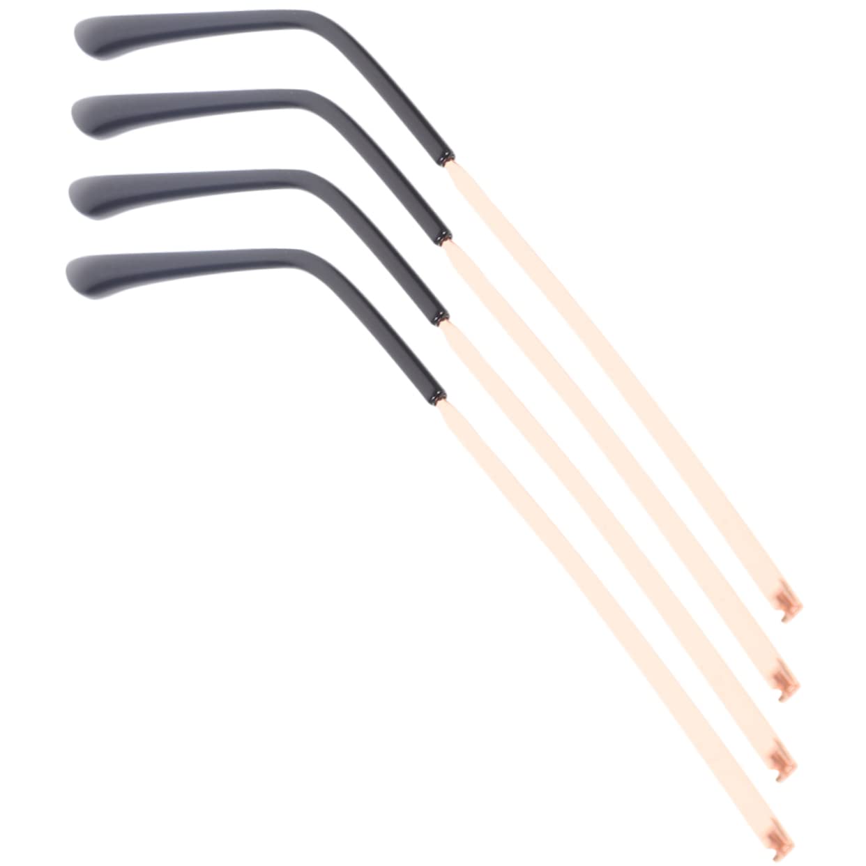 DOITOOL 2 Pairs Metal Glasses Temple Tips Replacement for Eyeglasses & Sunglasses - Non-Slip Design - Perfect for Reading, Driving, and Outdoor Activities