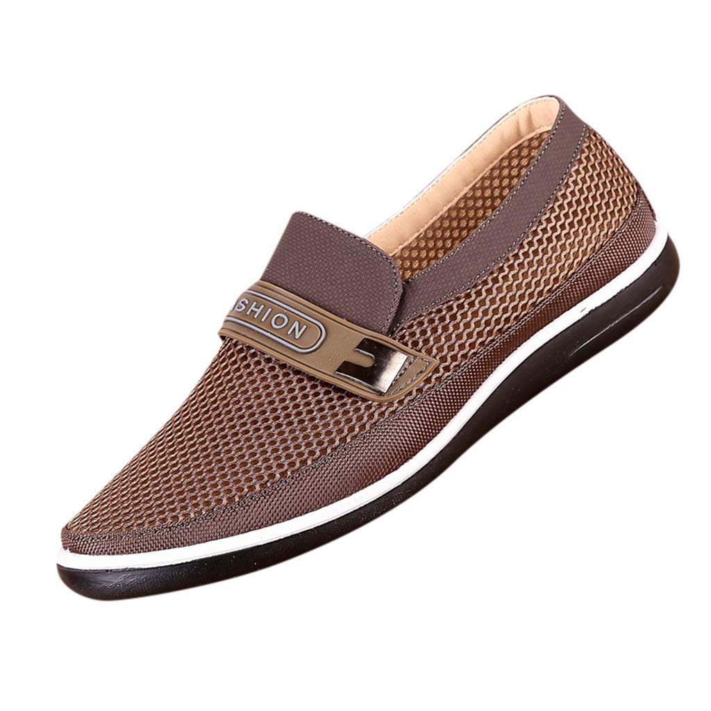 Breathable Men's Slip On Chukka Shoes - Lightweight Hollow Soft Mesh Summer Casual Shoes for Men - Size 12 | Perfect for Walking, Travel & Outdoor Activities