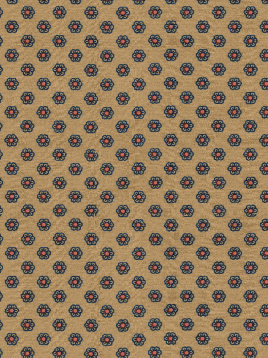 Chris Benz Ditsy Floral Wallpaper - Blue, Red & Brown Design for Bedroom, Living Room & Home Decor