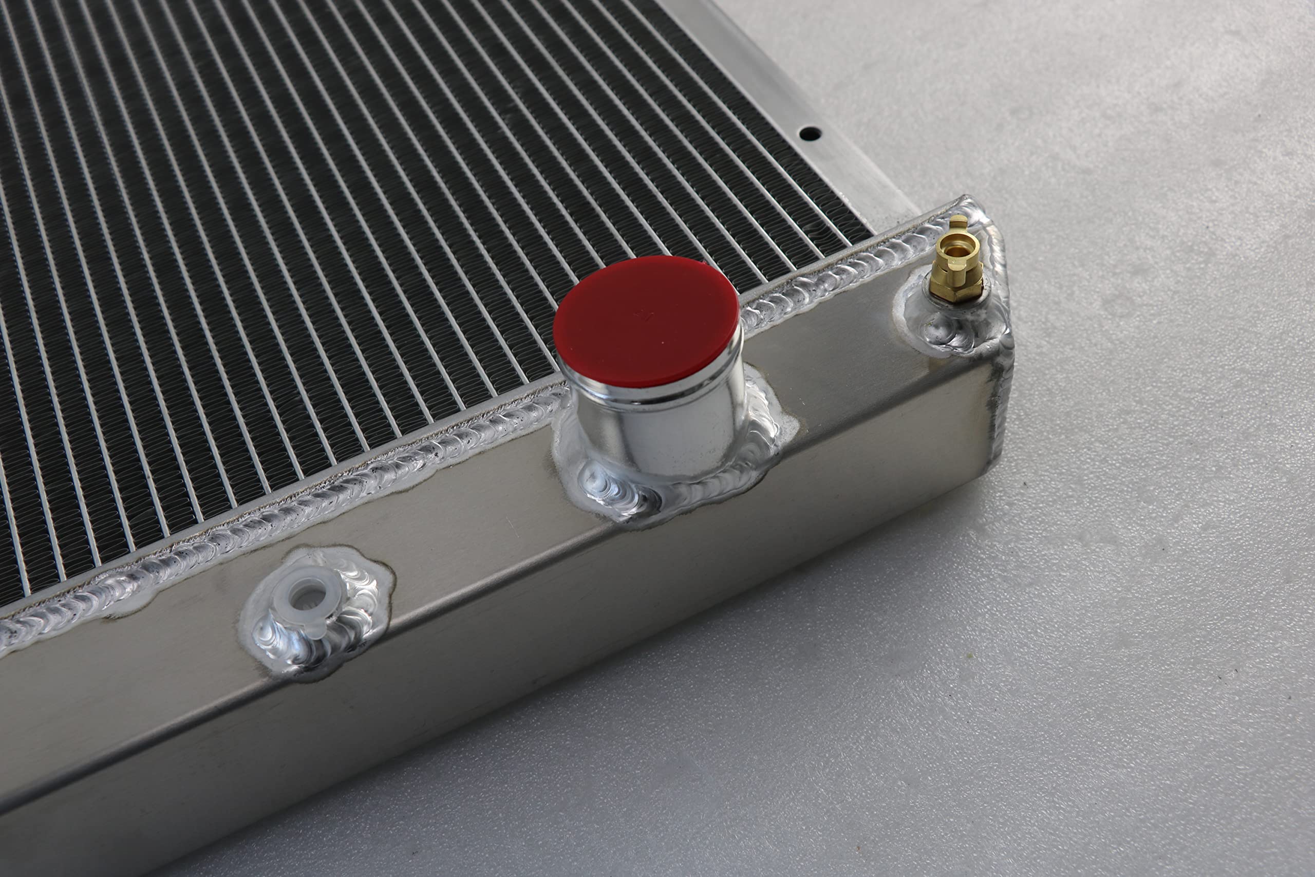 1961-1966 Chevy C10 C20 C30 K10 K20 & GMC 1000 1500 2500 Series Aluminum Radiator - 3 Row Cooling System with 16'' Fan Shroud & Relay Kit | Perfect for Classic Truck Restoration, Hot Rod Builds & Off-Road Performance Upgrades