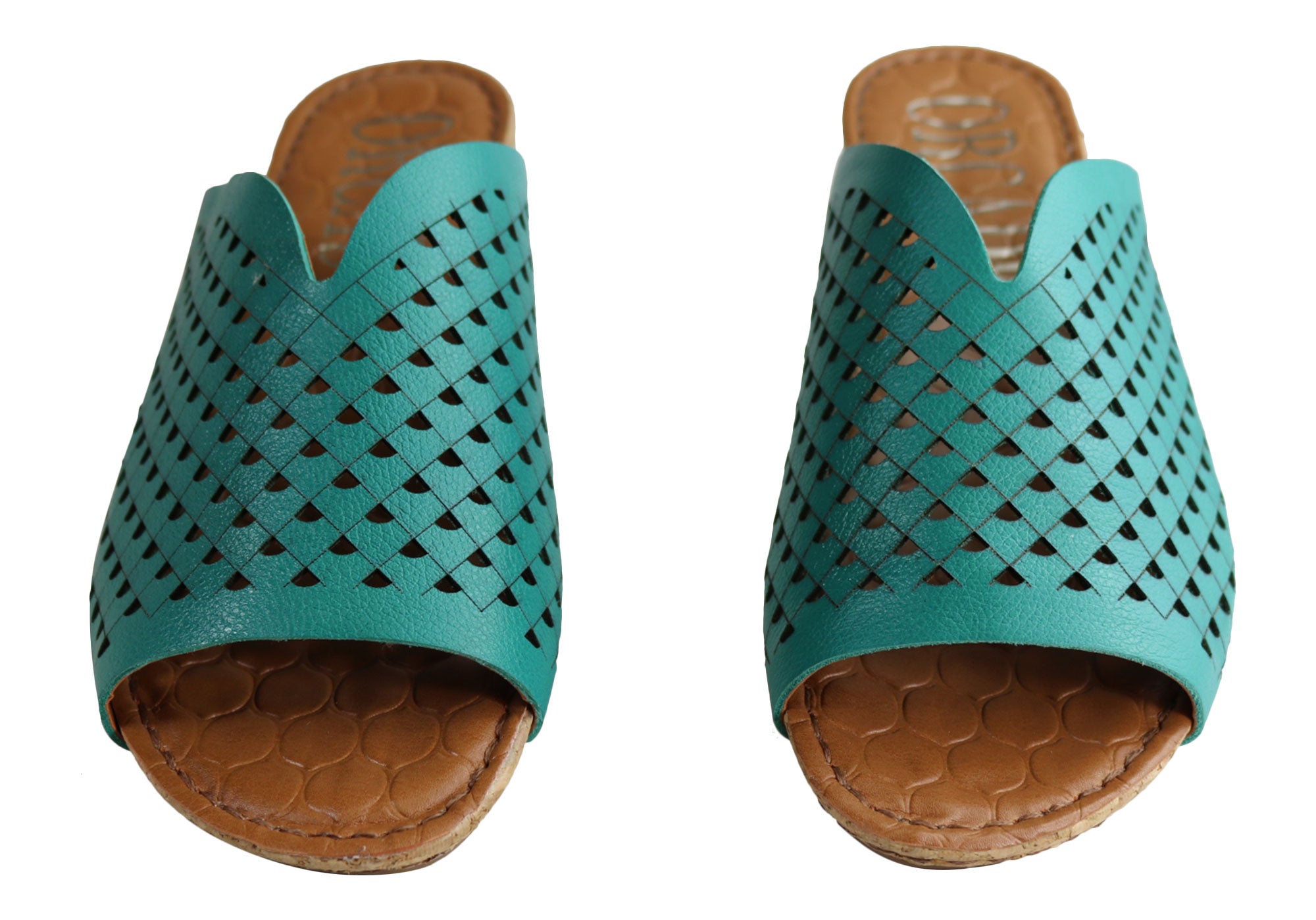 Orcade Natalie Women's Comfort Leather Slides Sandals - Made in Brazil - Perfect for Beach, Pool & Summer Casual Wear