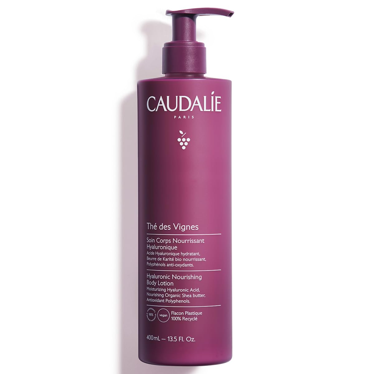 Caudalie Thé des Vignes Hyaluronic Nourishing Body Lotion - Hydrating & Moisturizing Dry Skin Care for Women & Men - Perfect for Daily Use, After Shower & Before Bed