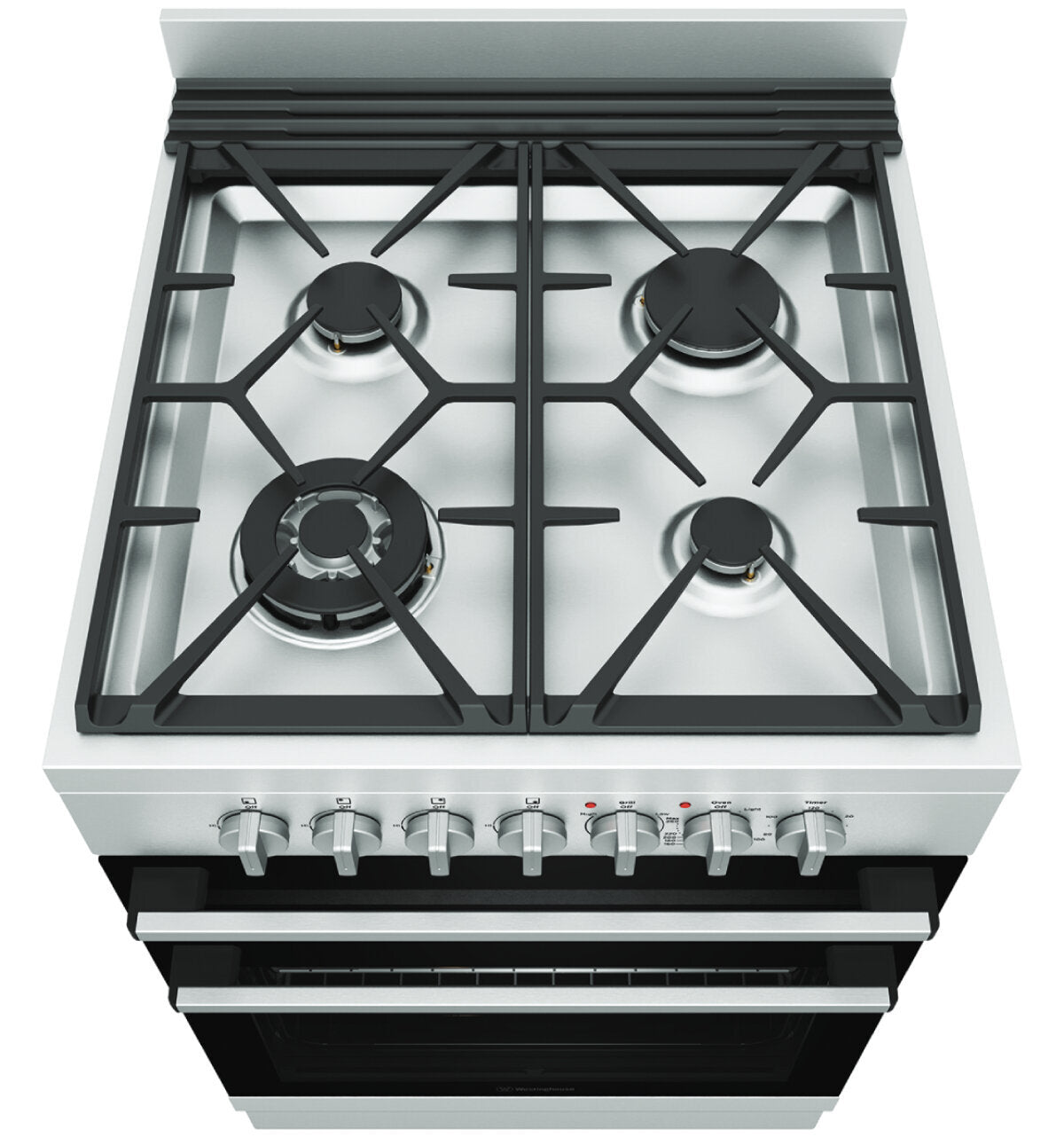 Westinghouse 60cm Dual Fuel Stainless Steel Upright Stove WFE612SC - Perfect for Kitchen, RV & Outdoor Cooking | Gas & Electric Combo Range