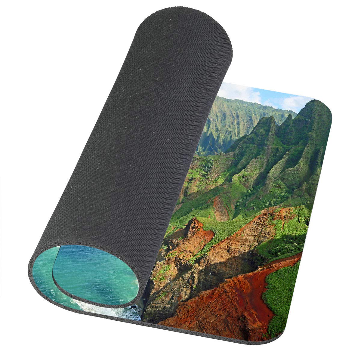 Premium Non-Slip Gaming Mouse Pad with Stunning Na Pali Coast Hawaii Design - Large Rectangle Rubber Base Computer Mousepad for PC & Laptop - Perfect for Gamers, Office Work & Home Use