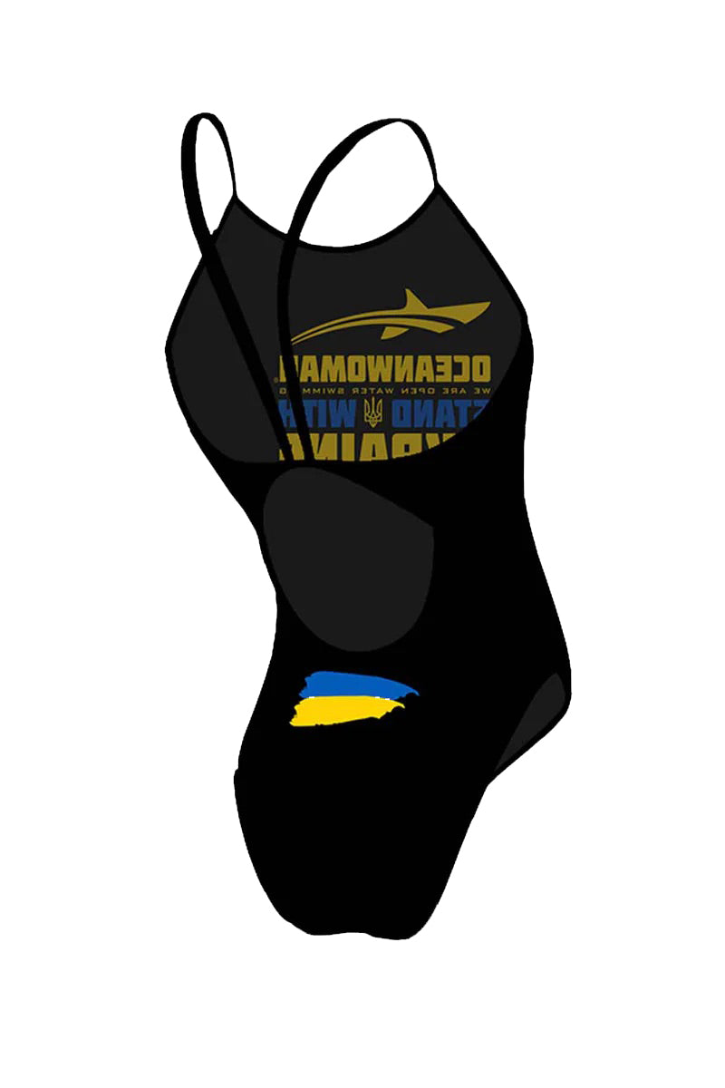 Women's One Piece Swimsuit - Patriotic Ukraine Support Swimwear for Beach, Pool & Summer Vacations