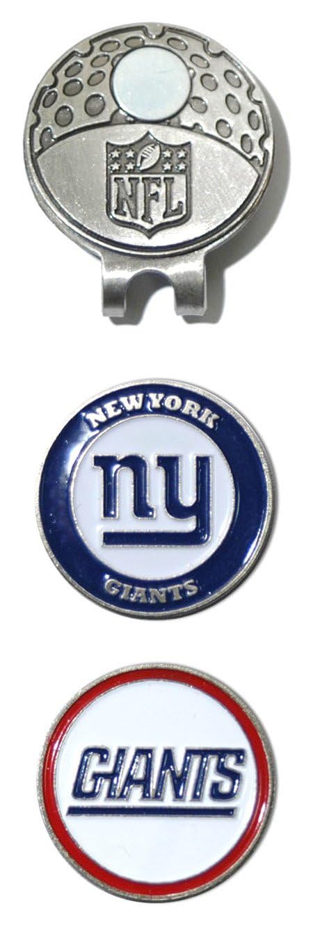Team Golf NFL Golf Cap Clip with 2 Removable Double-Sided Enamel Magnetic Ball Markers - Easy Hat Attachment for Golfers & Sports Fans - Perfect for Golf Courses, Tailgating & Game Day Accessories