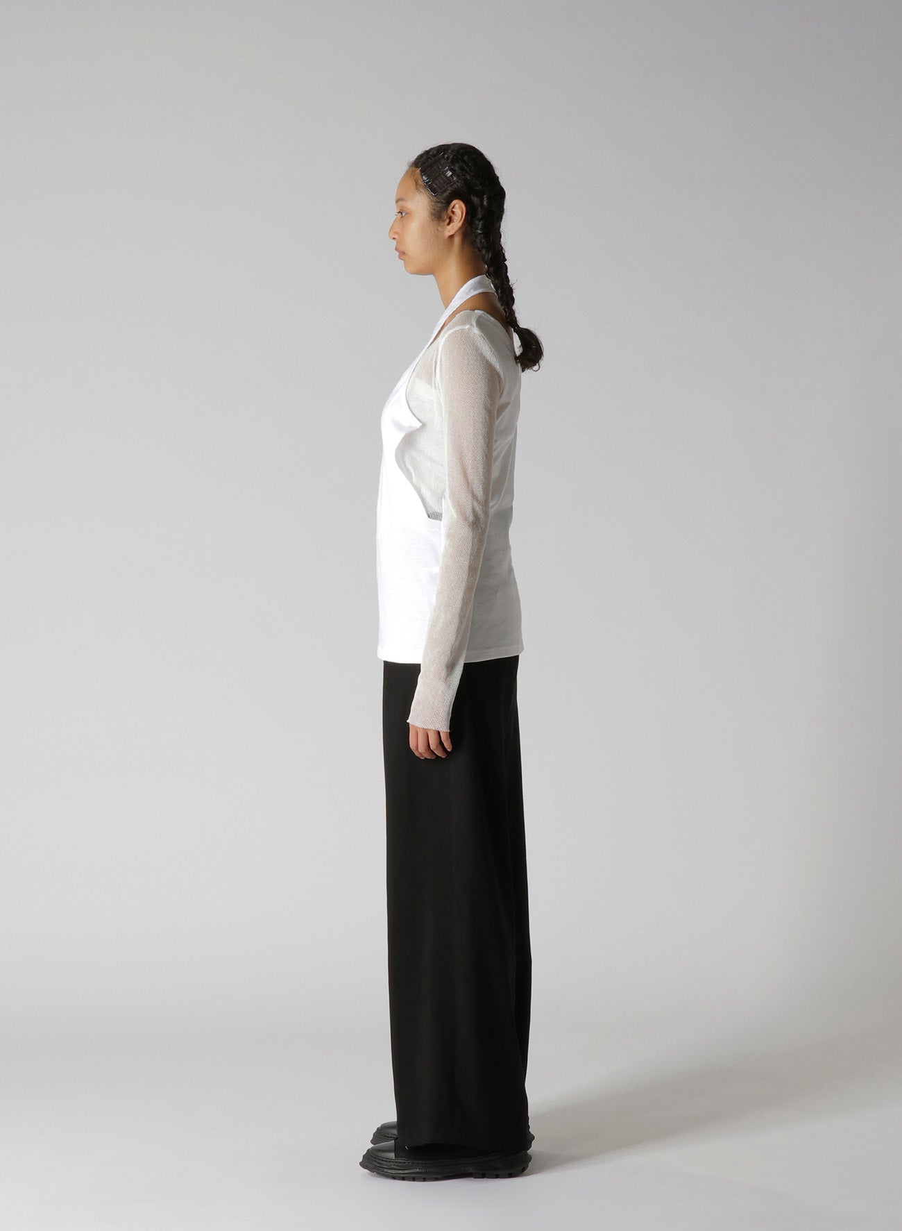 40/2 C SJ+C MESH Combi Layer Design Long T-Shirt - Breathable & Comfortable for Workouts, Running & Casual Wear
