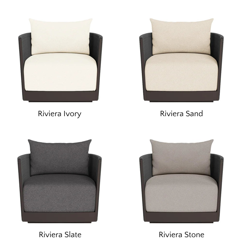 Antigua Outdoor Swivel Lounge Chair - 360 Degree Rotating Patio Furniture with Weather-Resistant Cushion, Perfect for Poolside, Garden, and Backyard Relaxation