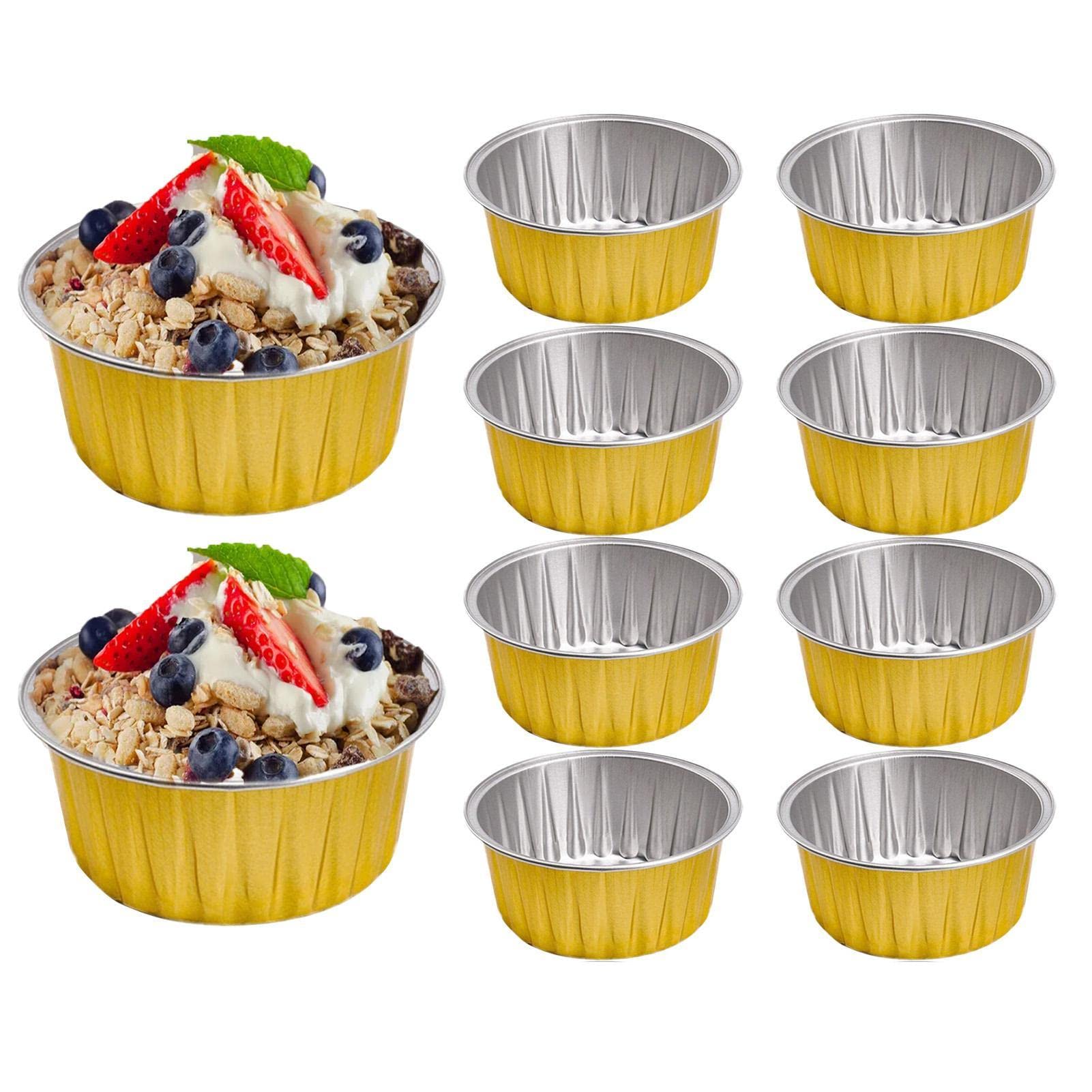 20 Pack Aluminum Foil Baking Cups - Premium Cupcake & Muffin Liners for Baking, Wedding Desserts - Perfect for Home Bakeries, Party Treats & Professional Kitchen Use