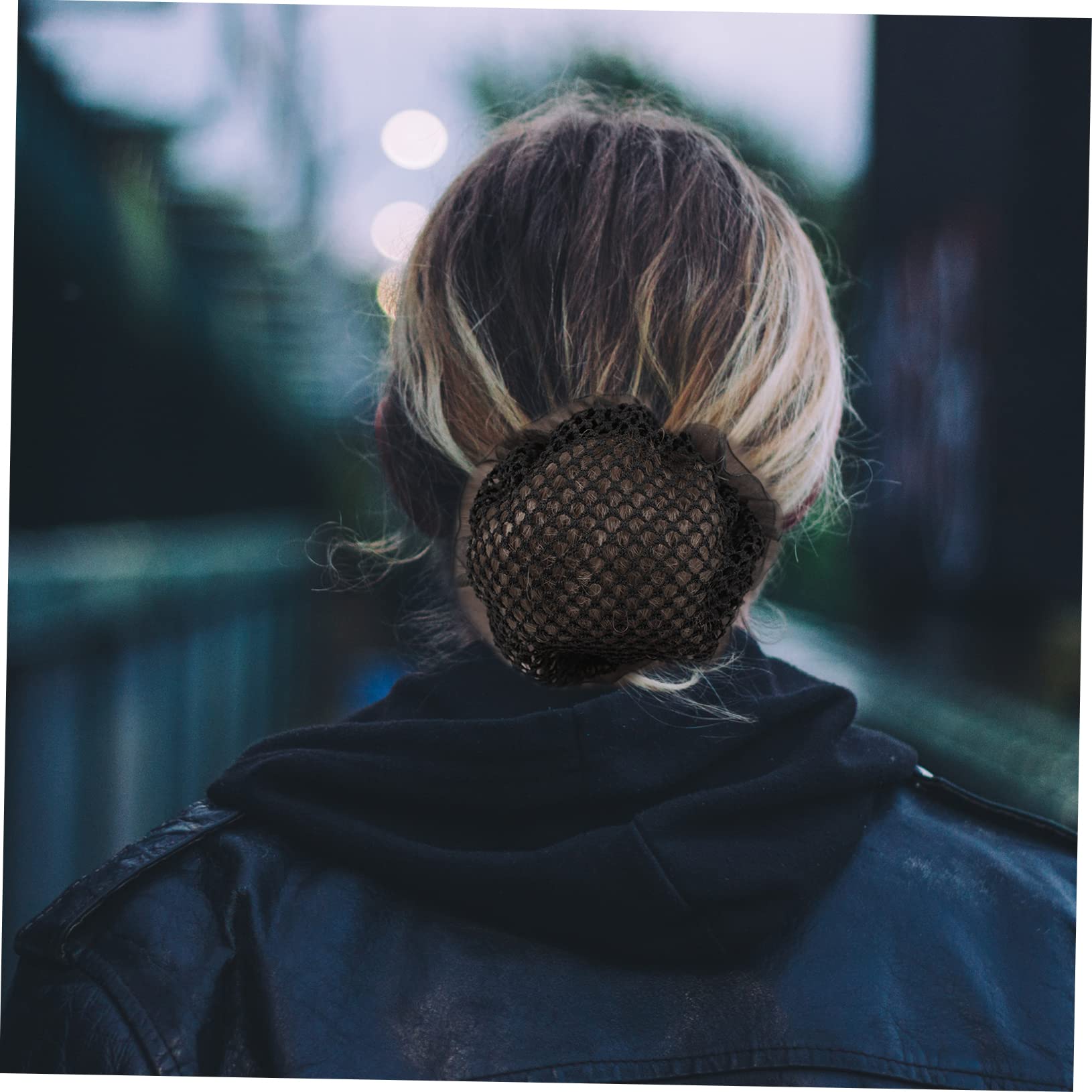 FOMIYES 8pcs Elastic Hair Bun Holders & Hair Nets for Women - Lightweight, Breathable Hair Accessories for Gym, Yoga, Swimming & Salon Styling